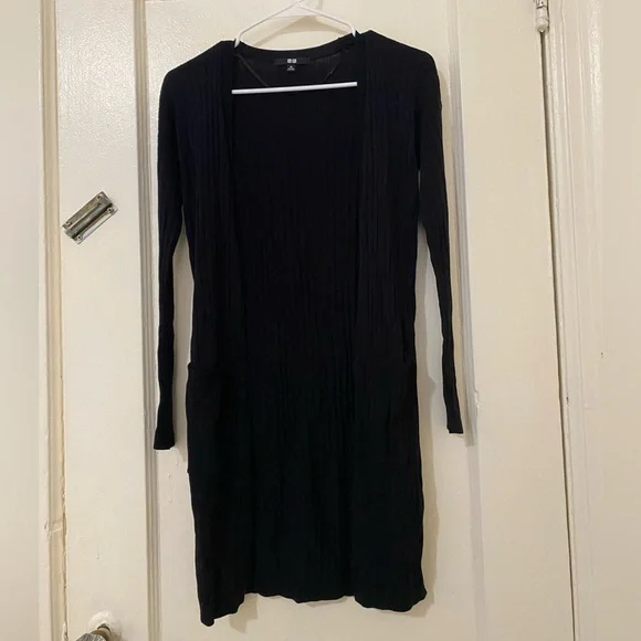 Uniqlo black midi cardigan - Picture 1 of 2